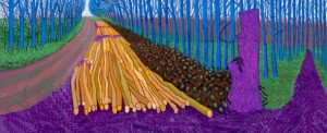  © David Hockney. "Winter Timber", 2009. Oil on 15 canvases. each 91,44 x 121,92 cm, total 274,32 x 609,60 cm. Photo: Jonathan Wilkinson 